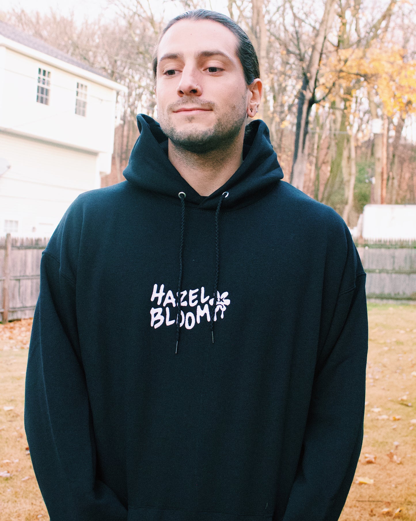 Sad Flower Embroidered Hoodie
