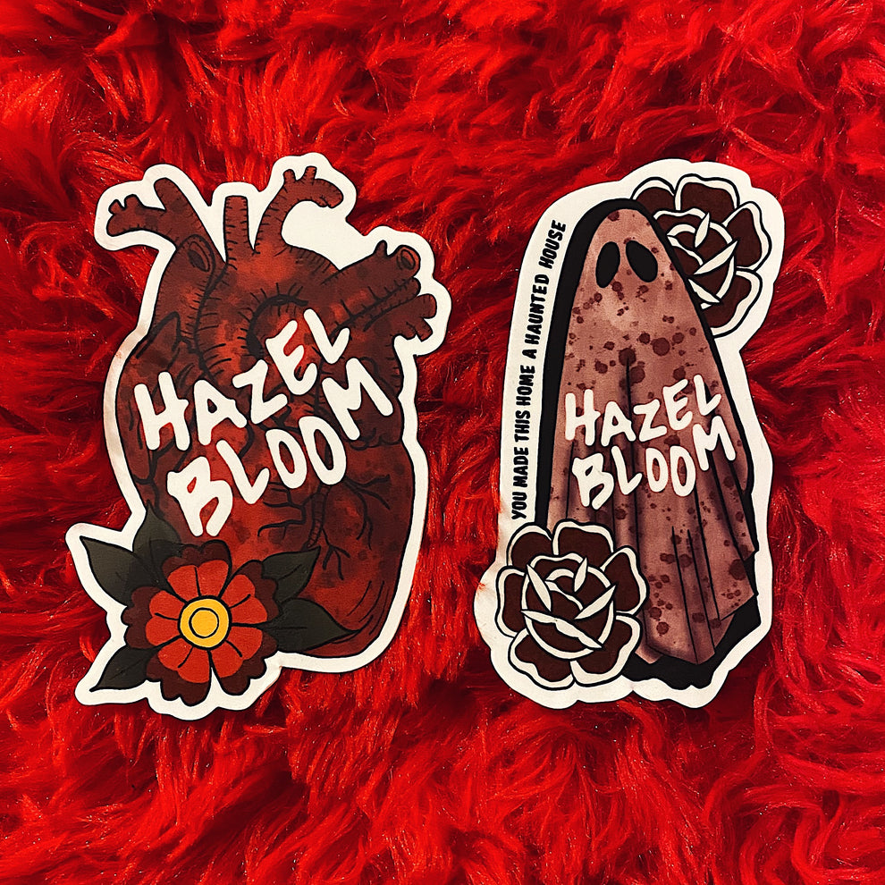 Heart + Ghost Sticker Pack – Hazel Bloom
